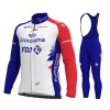Completo Maglia ML + Pantaloncino con bretelle ML 2021 Groupama-FDJ N001